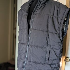 Men's Black Quilted Puffer Vest Jacket